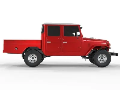 1980 Toyota Land Cruiser FJ45 Double Cab  3D model