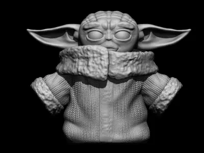 Cute Baby Yoda - 3D Print Model Free 3D print model