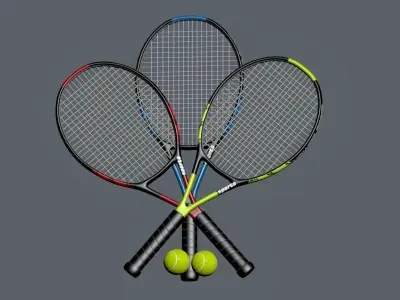 Tennis racket 3D model