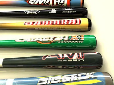 baseball bat collection 3D model