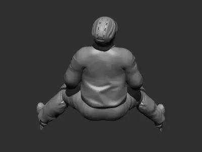 Hockey Referee stretched pose 3D print model