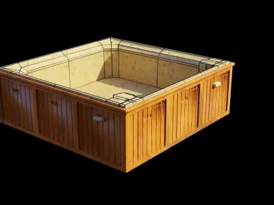 Jacuzzi Exterior Low-poly 3D model