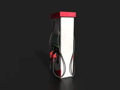 Fuel station pump DEMO Free low-poly 3D model