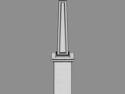 Tapered square column 3D model