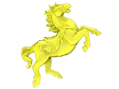 Rearing Horse Sculpture 3D Model for Jewelry and Decor 4251 3D print model