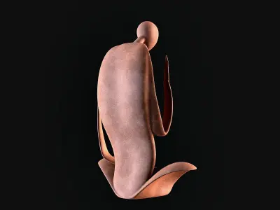 Buddha wooden sculpture 3D print model