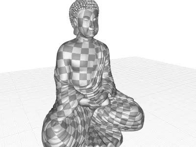 Budha Scuplture Decor 3D model