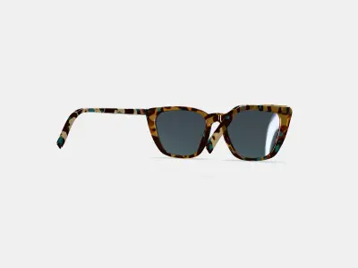 Janelle Sunglasses in Seashore Tortoise 3D model