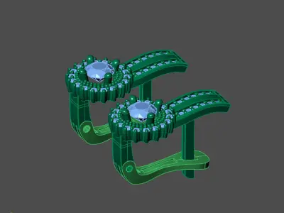 Women Earrings 3DM STL Womens Earring Renders 3D print models   3D print model 29
