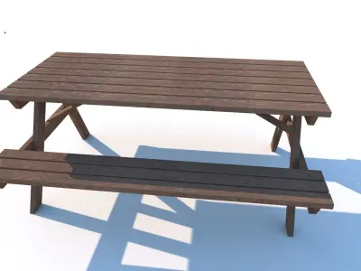 PICNIC TABLE Free low-poly 3D model