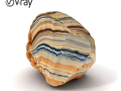 Layered Sedimentary Rock Model Pack Low-poly 3D model