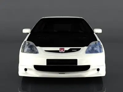 Honda Civic Low-poly 3D model