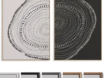 Abstract Painting Frame set 3D model 141