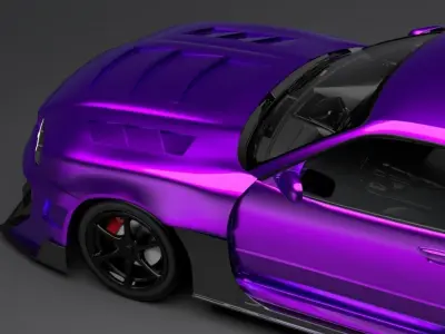 Nissan Skyline R34 STAGE2 Hycade 3D Model HQ Detail Low-poly 3D model