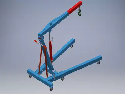 Folding Engine Crane 3d model 3D model