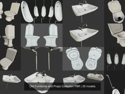 Old Furnitures and Props Collection PBR