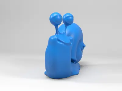 Funny snail 2 3D print model