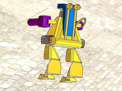 Robot with handle 3D print model