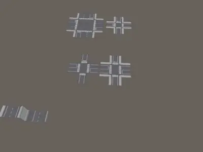 ROAD KIT FOR UNITY AND OTHER GAME ENGINE  3D model