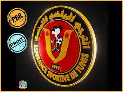 Esperance De Tunis logo - Cinematic - 3D print 3D model