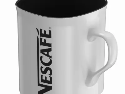 Nescafe Coffee Cup White 3D model