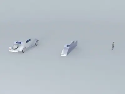 20s car Free 3D model