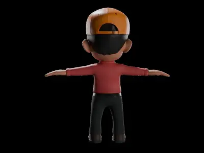 Man Character Low-poly 3D model