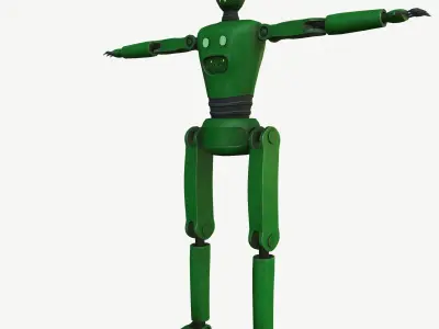 Robot Character Low-poly 3D model