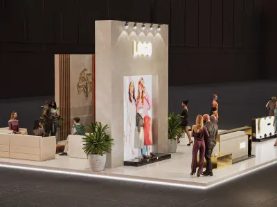 exhibition Low-poly 3D model 9