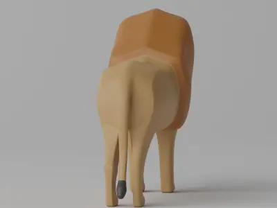 Cartoon Cute Lion 1 3D model