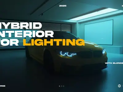 Modern Interior for Car Renders Without car 3D model