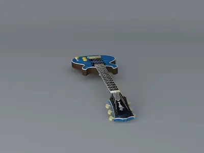 Gibson Longhorn Double Cut BV guitar Free 3D model