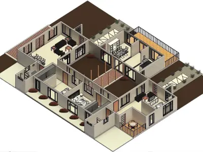 3 Bedroom Modern villa 3D model