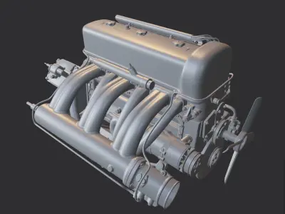 BENZ 300SL Engine 3D print model