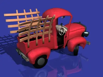 Farm Truck Cartoon Car 3D model