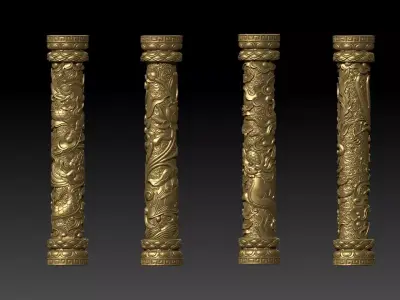 Four columns 3D print model