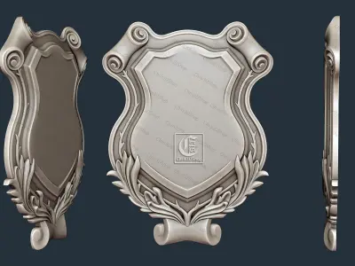Decorative Plaque 4 - 3D STL File for CNC  3D print model