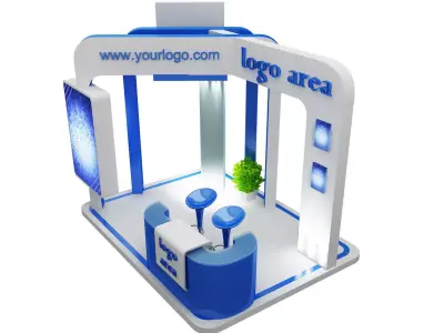  Booth Exhibition Stand a49 3D model