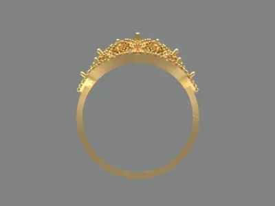 diamond  ring printable silver golden jewelry stl  3D print model