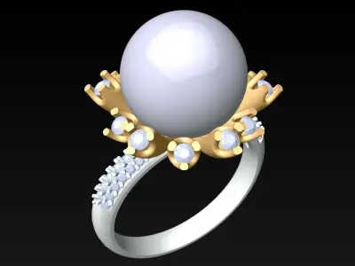 Pearl Ring - Womens Rings  - N415301 3D print model