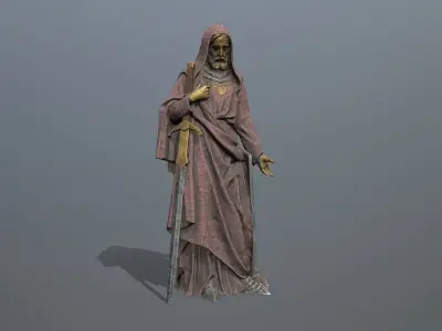 statue 3 Low-poly 3D model