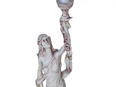 girl torch 2 Low-poly 3D model
