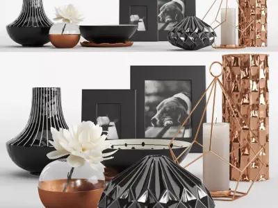 Decorative Set 1 by Kelly Hoppen Low-poly 3D model