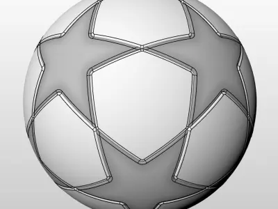Champions League Soccer Ball 3D model