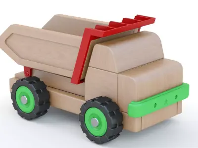 Toy Car Truck Large tip truck 3D model