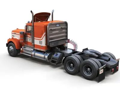 Kenworth W900 custom cab Low-poly 3D model
