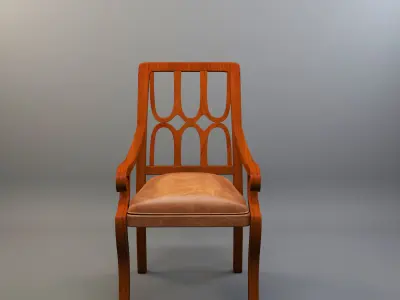 chair wooden Free low-poly 3D model purchase