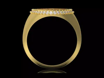 Johns Hopkins University Yellow Gold stl Ring Model mr0267 3D print model