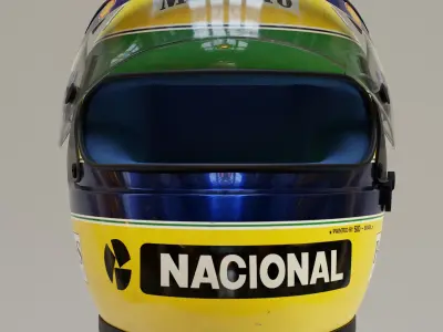Ayrton Senna helmet 1993 3D model