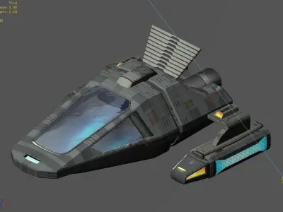 Small spaceship 01 3D model